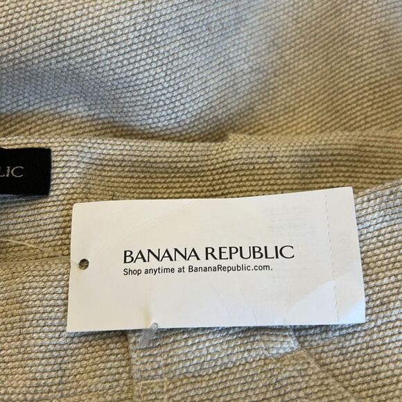 Banana Republic beige A-line button front mini skirt Size 8 New - Picture 10 of 12